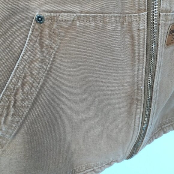 Guide Series Workwear Sherpa Canvas Chore Zipper Vest Size 3XL Tan Pockets - Picture 9 of 12